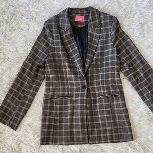 OVERSIZED Plaid Blazer